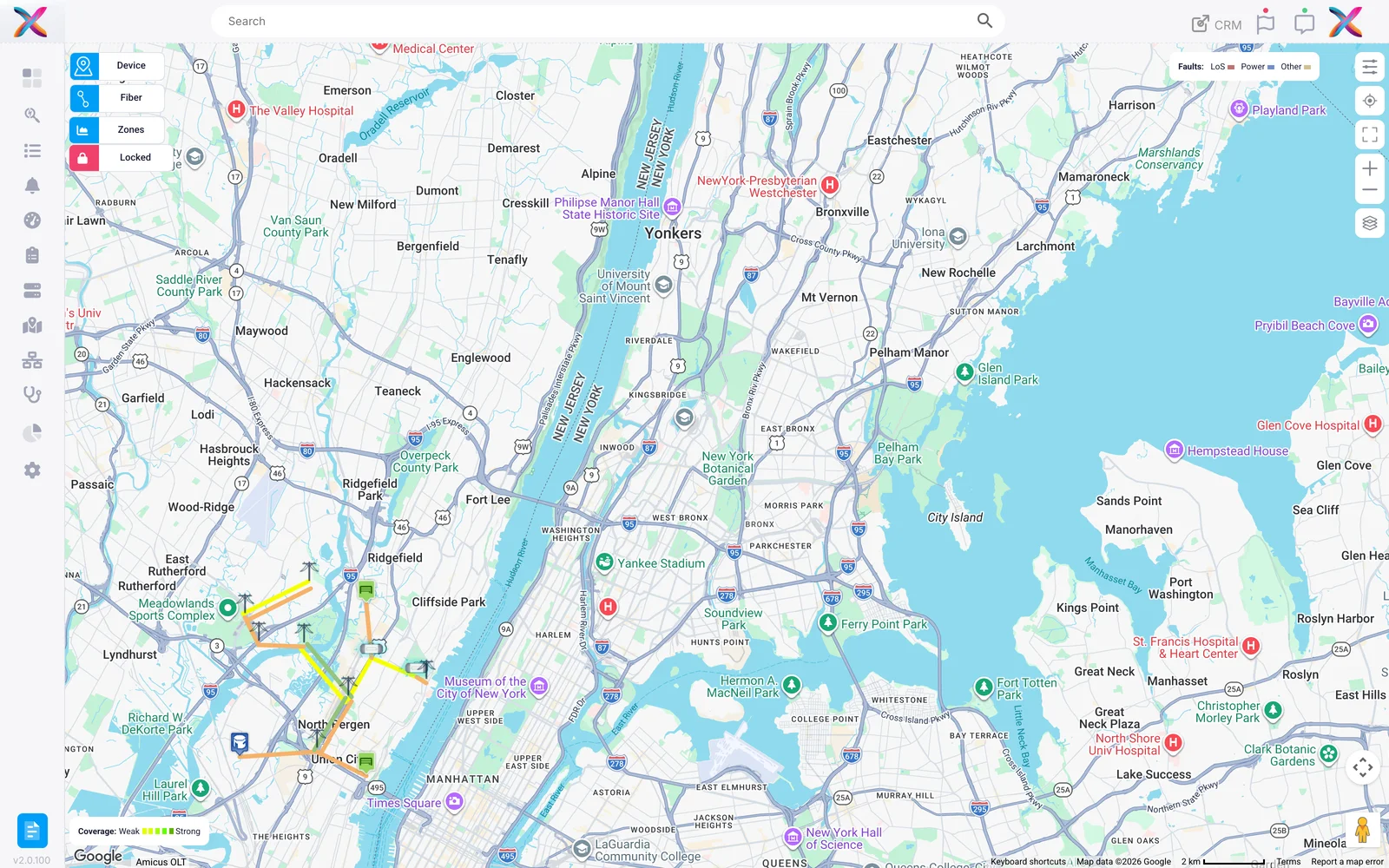 Live GIS fiber map with OLTs, splitters and customers